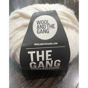 Wool and the Gang The Gang Collection Ivory White Wool Acrylic Yarn 66 Yards